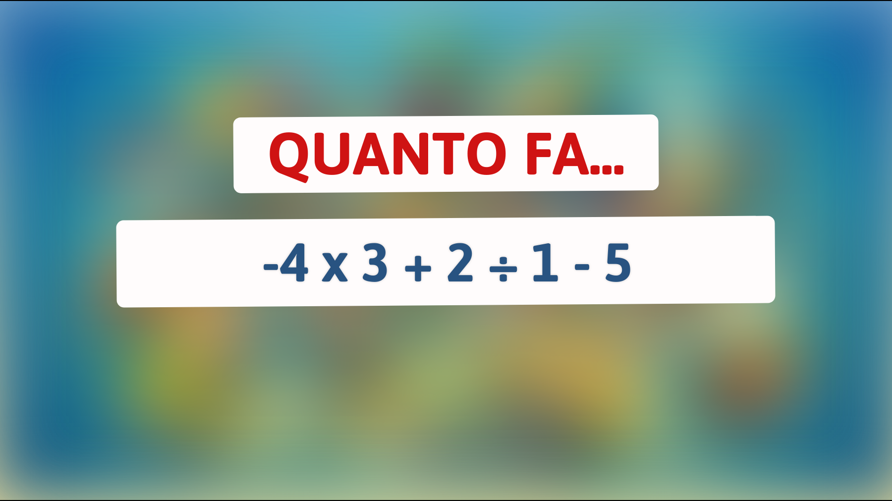 Questo indovinello matematico terrà sveglia solo l'élite delle menti! Riesci a risolverlo?"